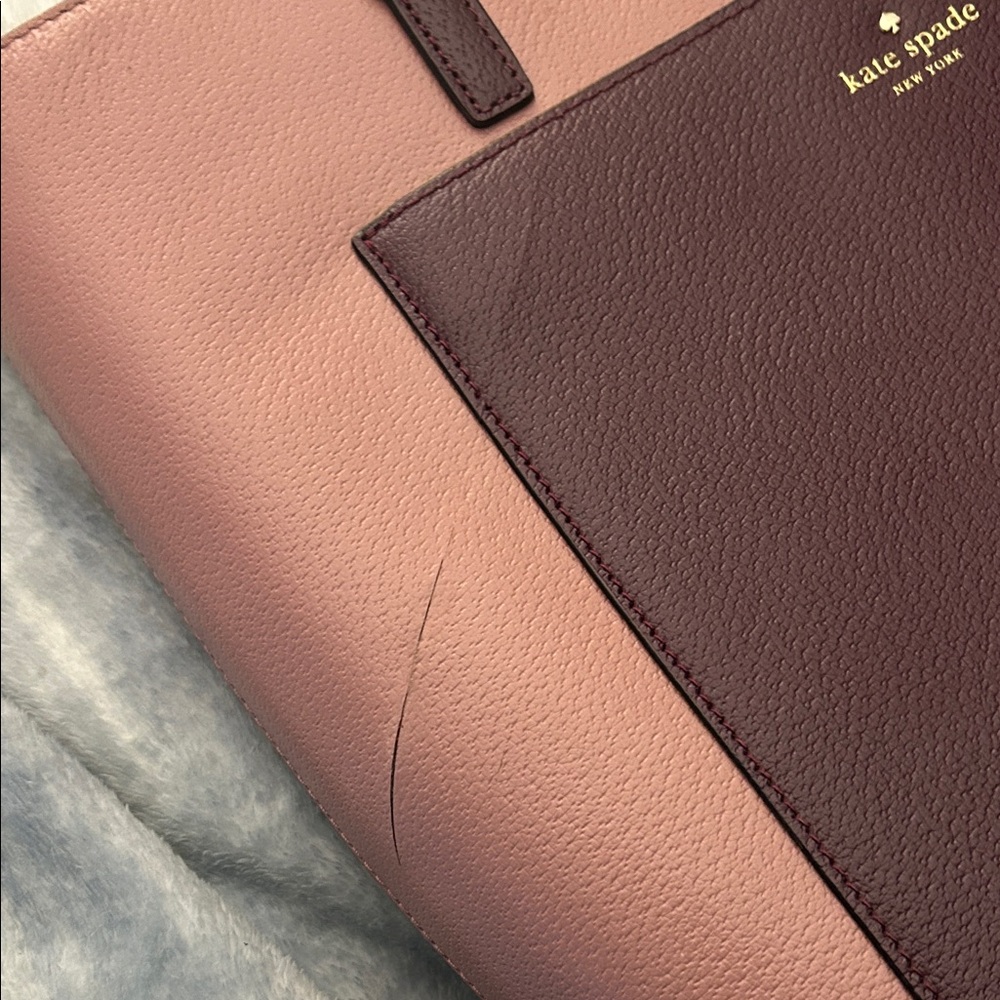 Kate Spade Two-Tone Pink and Purple Tote - Picture 2 of 3